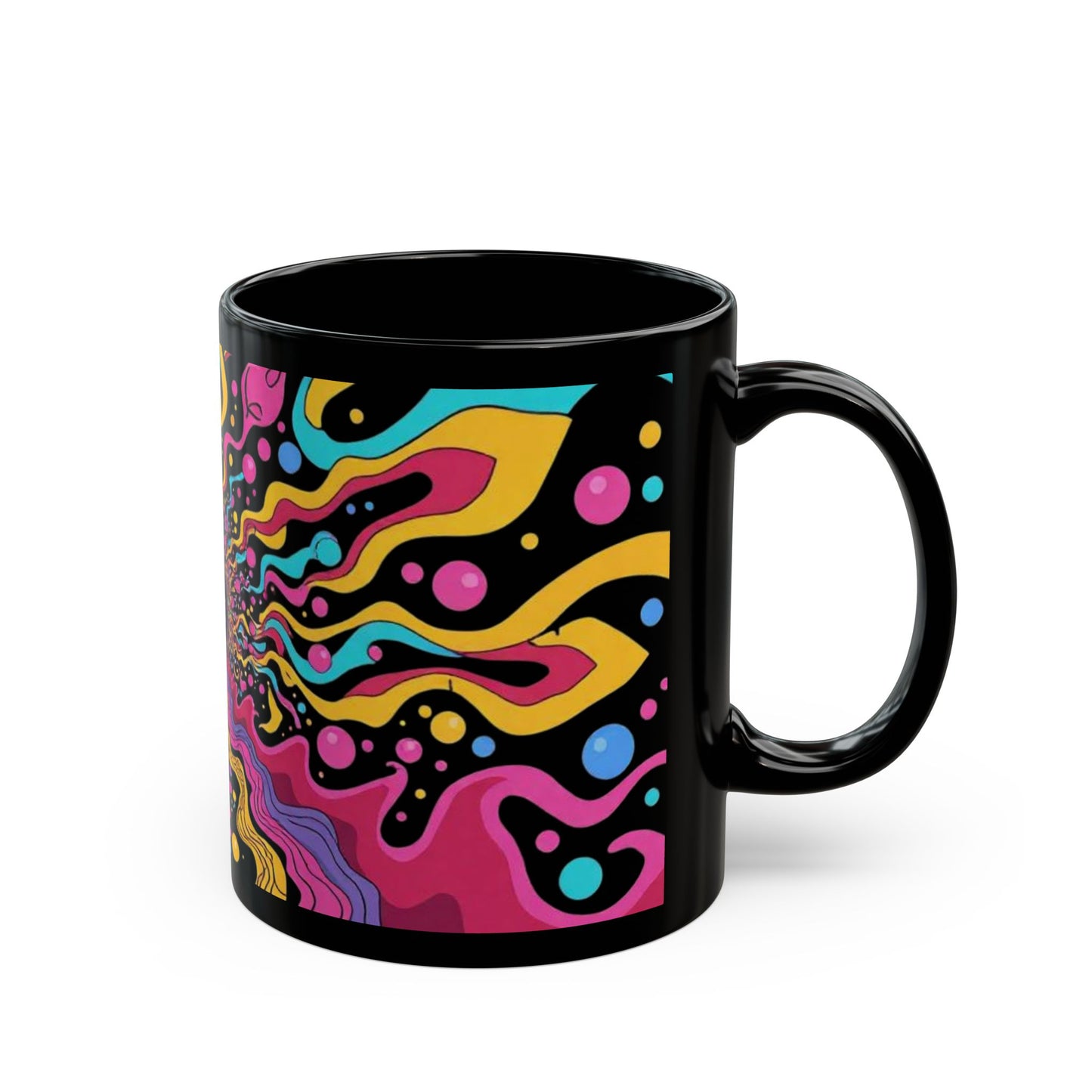 Psychedelic Coffee Mug, Colorful Mug for Coffee Lovers, Boho Gift, Unique Tea Cup, Artistic Drinkware