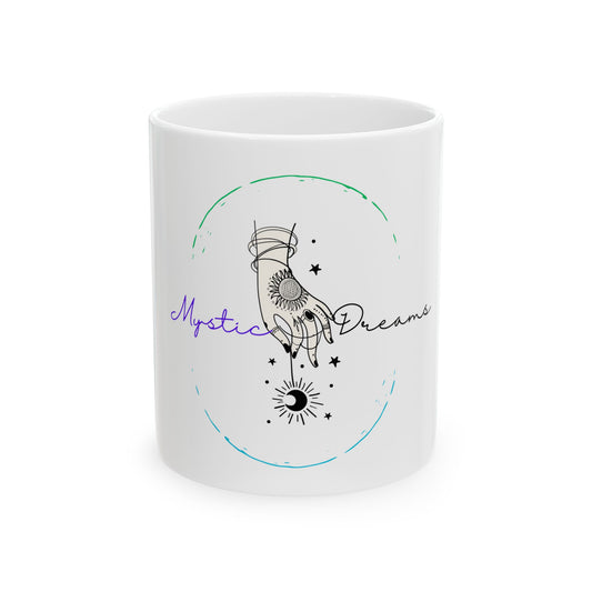 Mystic Dreams Ceramic Mug - Enchanting 11oz/15oz Coffee Cup, Spiritual Gift, Home Decor, Unique Birthday Present, Astrology Lover's Mug
