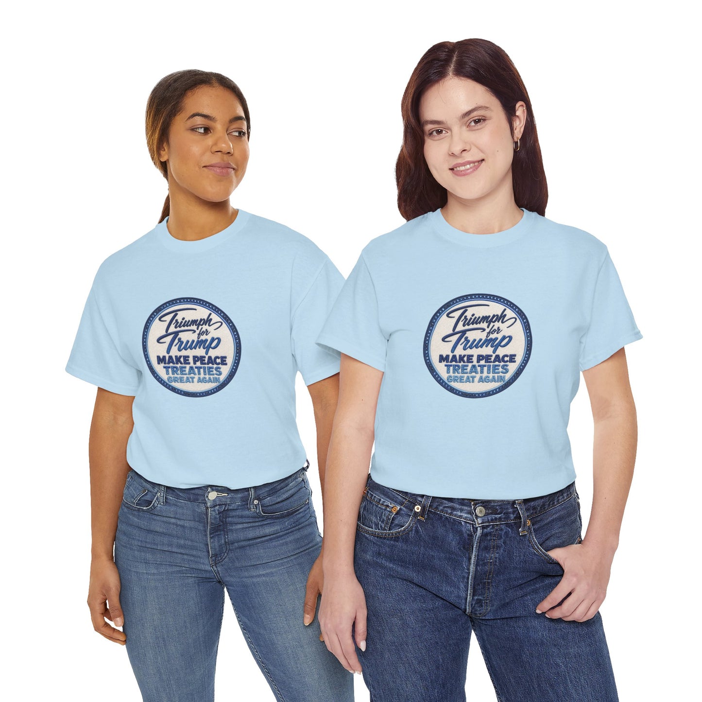 "Make Peace Treaties Great Again" Embroidery Badge Pattern T-Shirt - MADE TO ORDER ✨ CUSTOMIZABLE WITHIN REASON