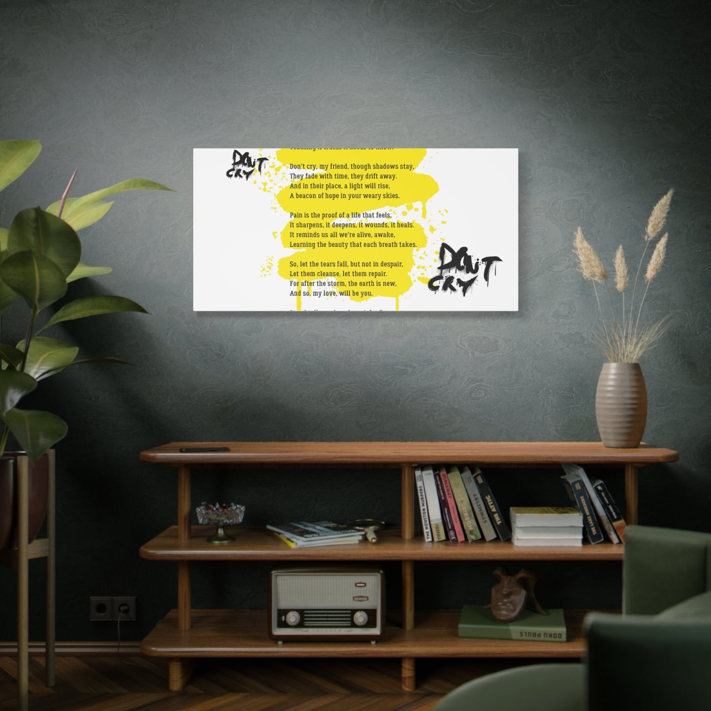 Inspirational Canvas Wall Art, Motivational Decor, Positive Quote, Home Office Wall Hanging, Unique Gift Idea, Modern Art Print