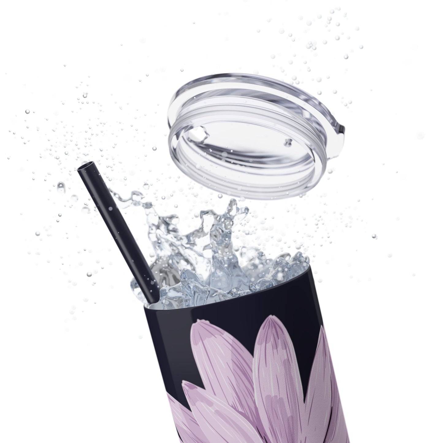Floral Skinny Tumbler, 20oz - Stylish Drinkware for Home, Office, Gifts, Party Favors, Spring Decor