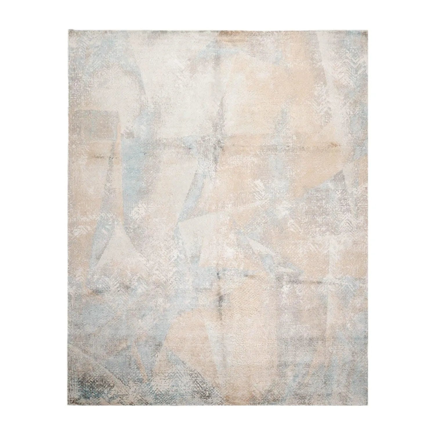 8’ x 10’ Hand Knotted Wool & Silk Tibetan Sherpa Oriental Area Rug Beige-1