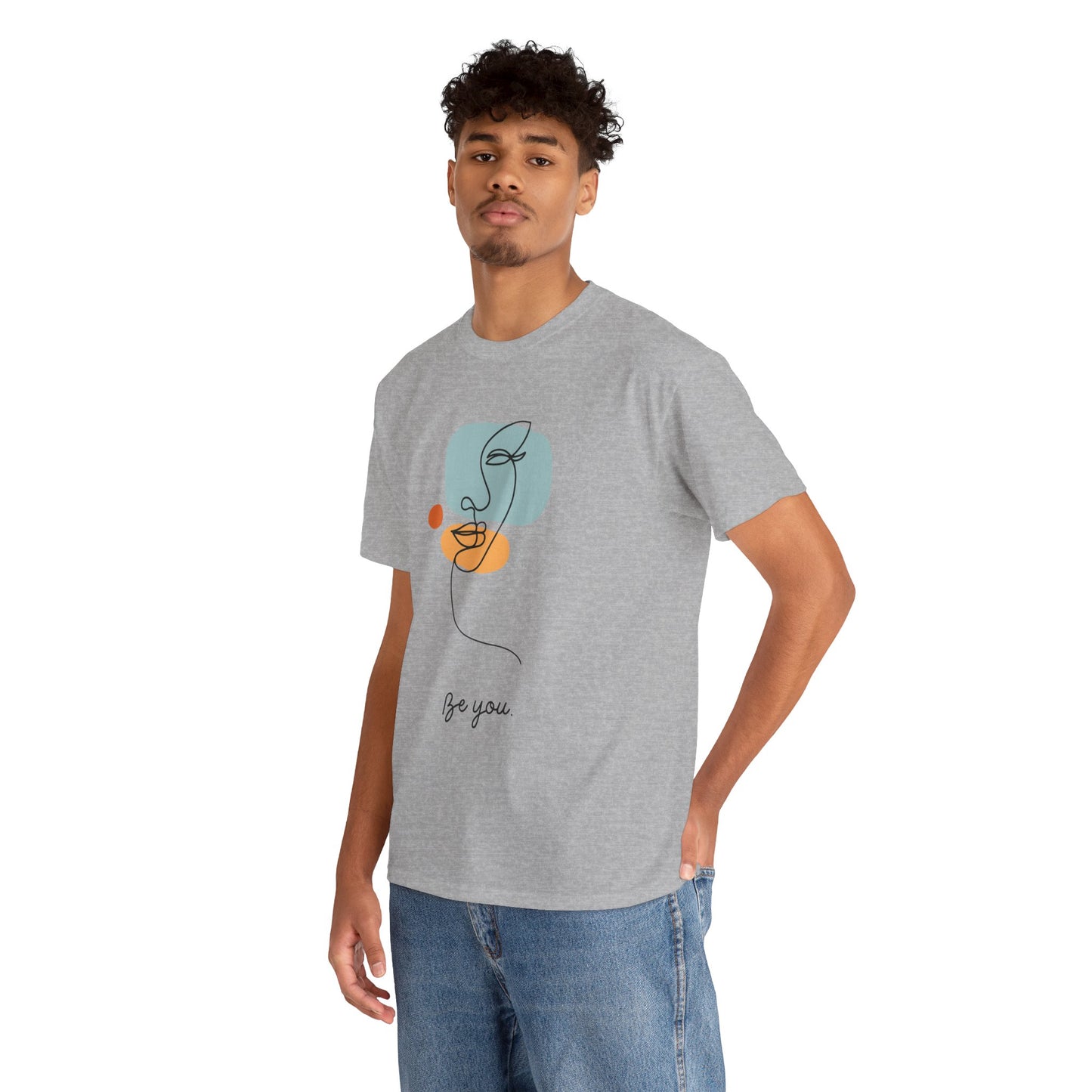Minimalist Be You Tee, Unisex Cotton T-Shirt, Inspirational Graphic Tee, Gift for Friends, Casual Everyday Wear, Self-Love Apparel