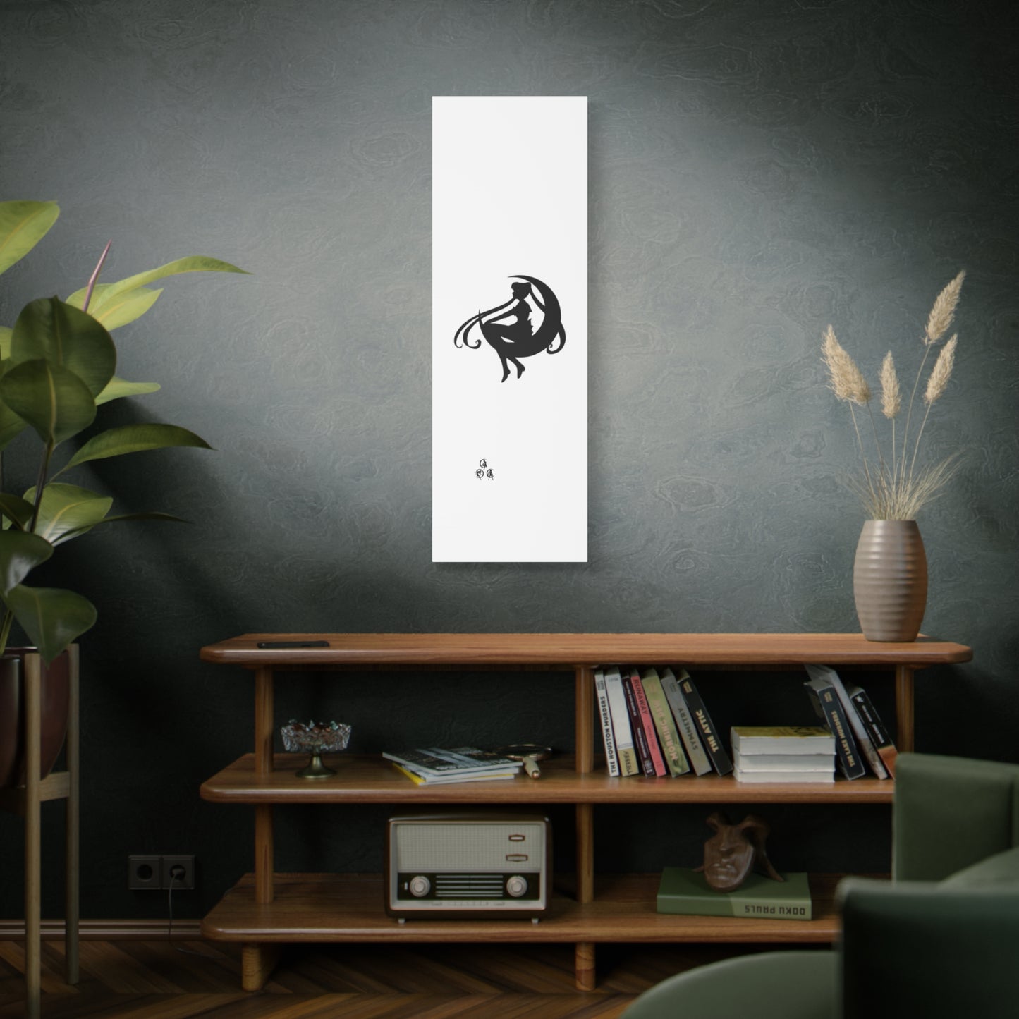 Moonlit Goddess Canvas Art, Modern Wall Decor, Fantasy Home Decor, Boho Aesthetic, Gift for Art Lovers