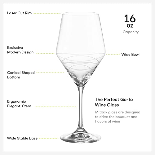 16 OZ. Wine  Glasses Swivel Design 4 PC