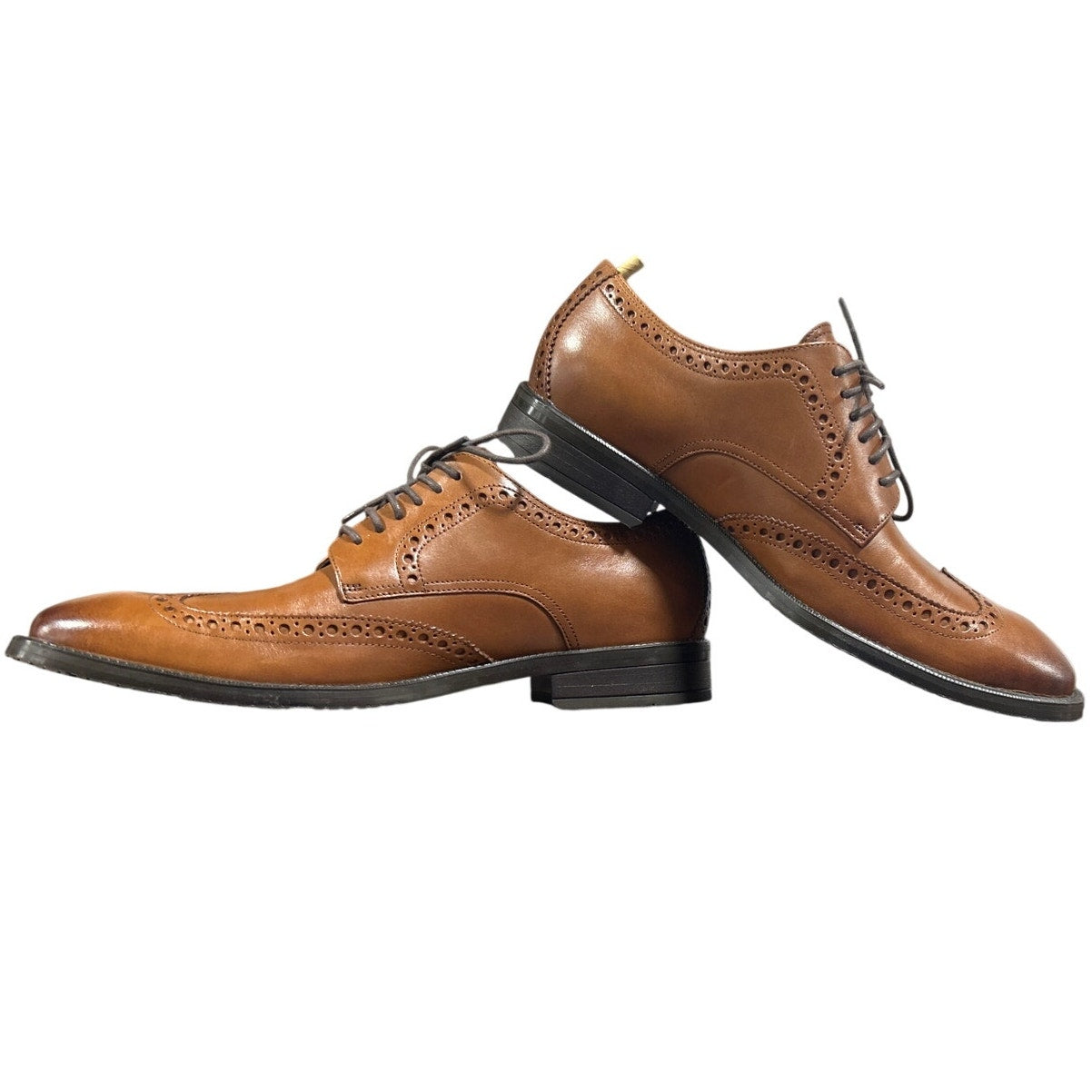 New In Box Cole Haan Men Size 8 British Tan Leather Wing Oxford Grand 360 Shoes