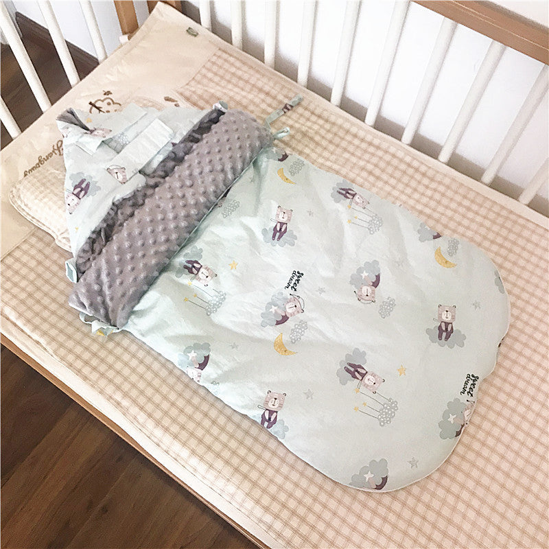 Baby Cotton Velvet Sleeping Bag Autumn And Winter Thickening