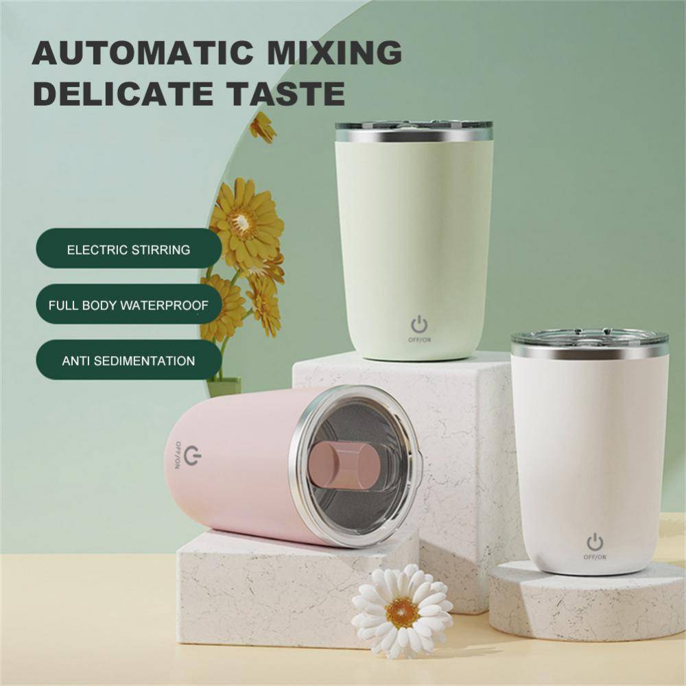 Insulated Self-Stirring Coffee Mug – 350 ml Electric Mixer & Thermal Cup-0