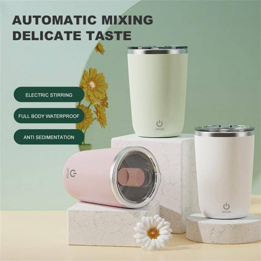 Insulated Self-Stirring Coffee Mug – 350 ml Electric Mixer & Thermal Cup-0