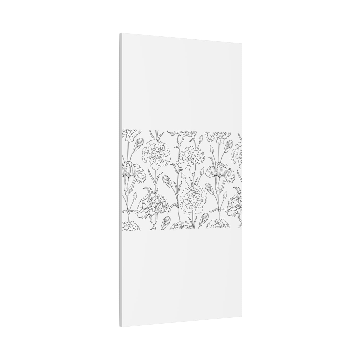 Floral Canvas Art, Stretched Wall Decor, Home Gift, Botanical Print, Modern Design, Matte Finish