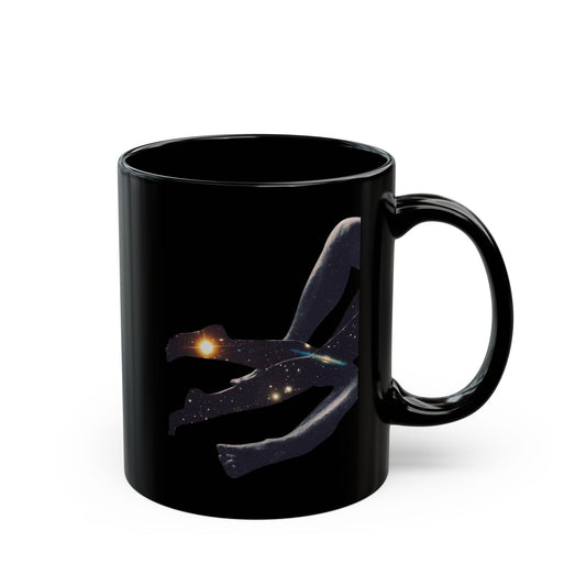 Cosmic Lover Black Mug - Unique Celestial Design, Inspiration for Stargazers, Gift for Space Lovers, All Occasions, Coffee Lover’s Must-Have