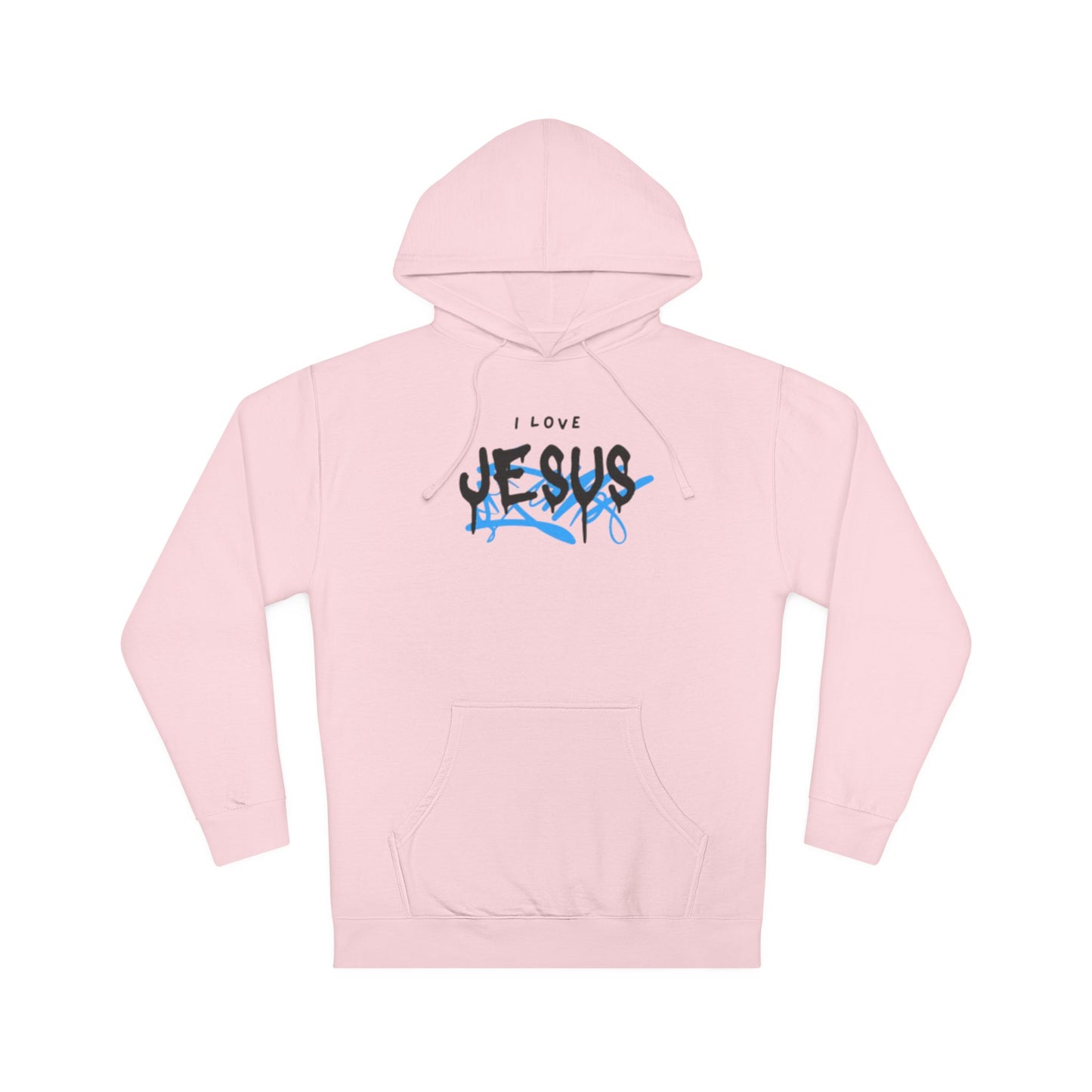 I Love Jesus Unisex Hooded Sweatshirt - Faithful Inspirational Apparel
