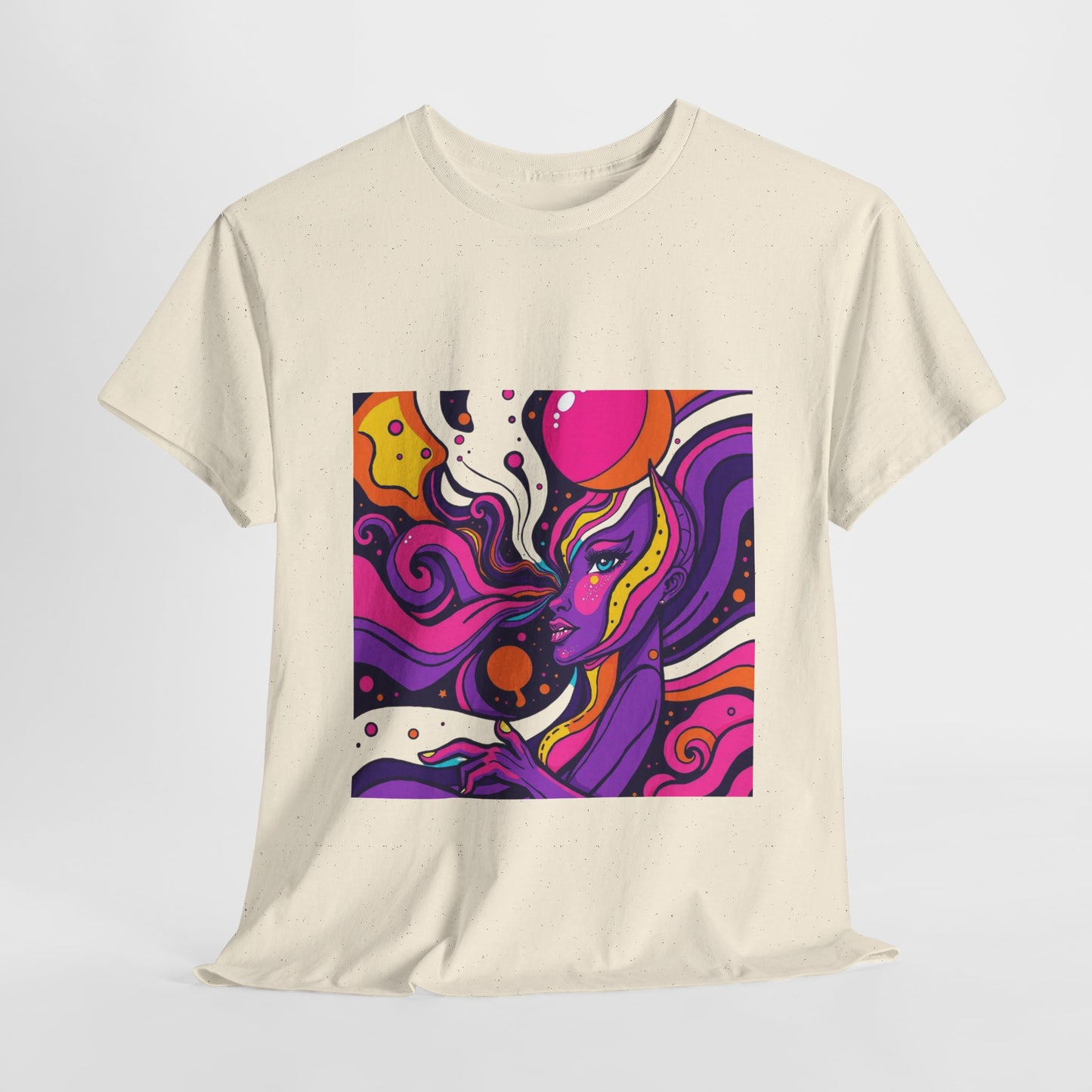 Vibrant Psychedelic Art Tee, Bohemian Graphic T-Shirt, Unisex Cotton Tee, Fashionable Casual Wear, Perfect Gift for Art Lovers
