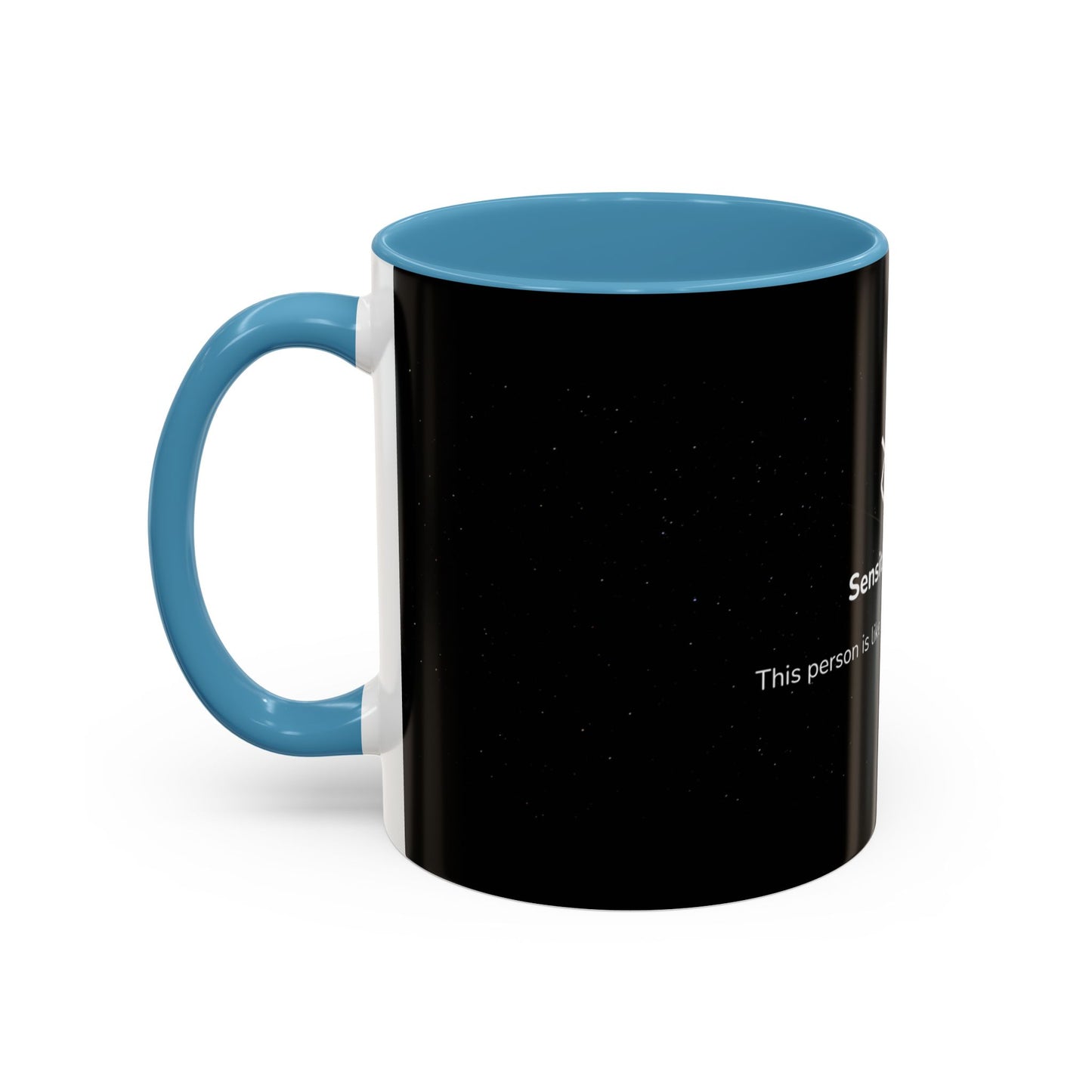 Sensitive Person Social Anxiety Coffee Mug - Black Accent, Gift for Introverts, Social Anxiety Humor, Unique Mug for Tea Lovers, Thoughtful Present