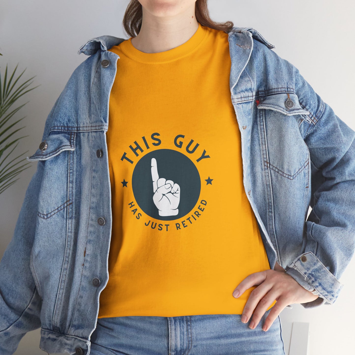 This Guy Has Just Retired Retirement Celebration Unisex Heavy Cotton Tee | Funny Gift for Retirees, Casual Wear, Retirement Party, Humor Shirt, Comfy Gift Idea