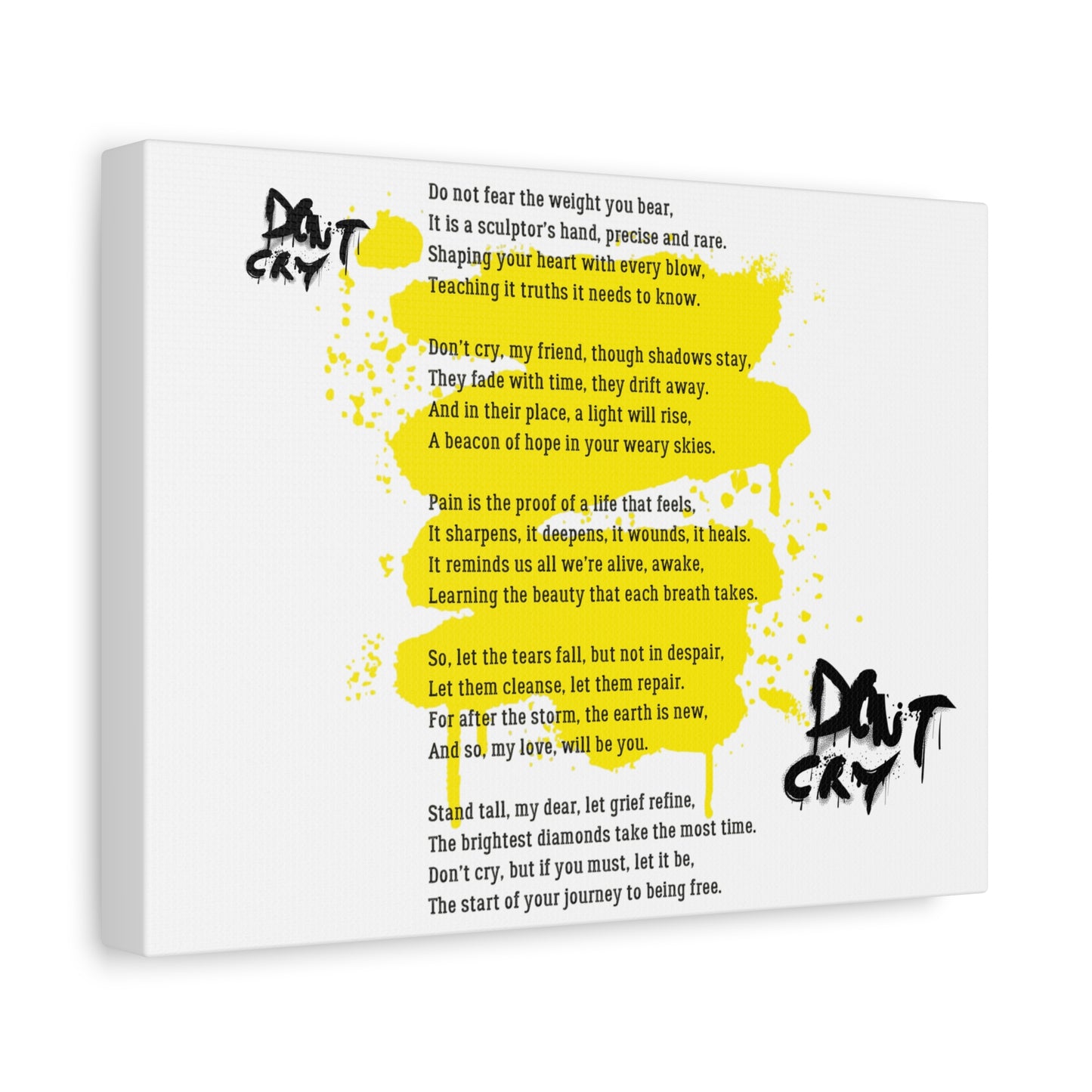 Inspirational Canvas Wall Art, Motivational Decor, Positive Quote, Home Office Wall Hanging, Unique Gift Idea, Modern Art Print