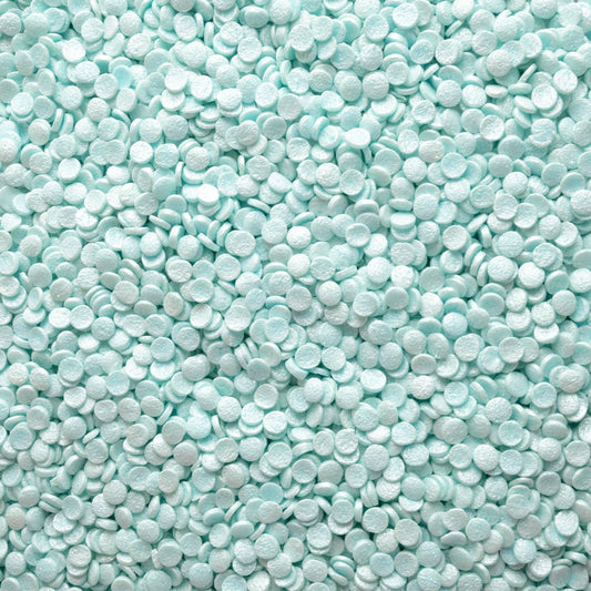 Oasis Supply Baby Shower Sprinkles & Sugar Shapes. Edible Decorations for Cakes, Cupcakes, and Cookies. Gender Reveal, Boy, Girl, and Neutral Party Baking Decorations (Pearl Quins - Blue)