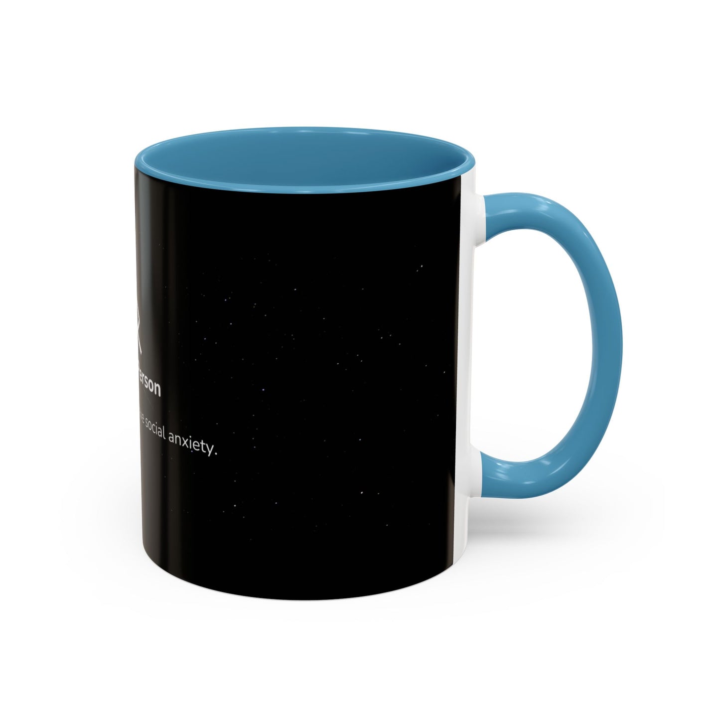 Sensitive Person Social Anxiety Coffee Mug - Black Accent, Gift for Introverts, Social Anxiety Humor, Unique Mug for Tea Lovers, Thoughtful Present