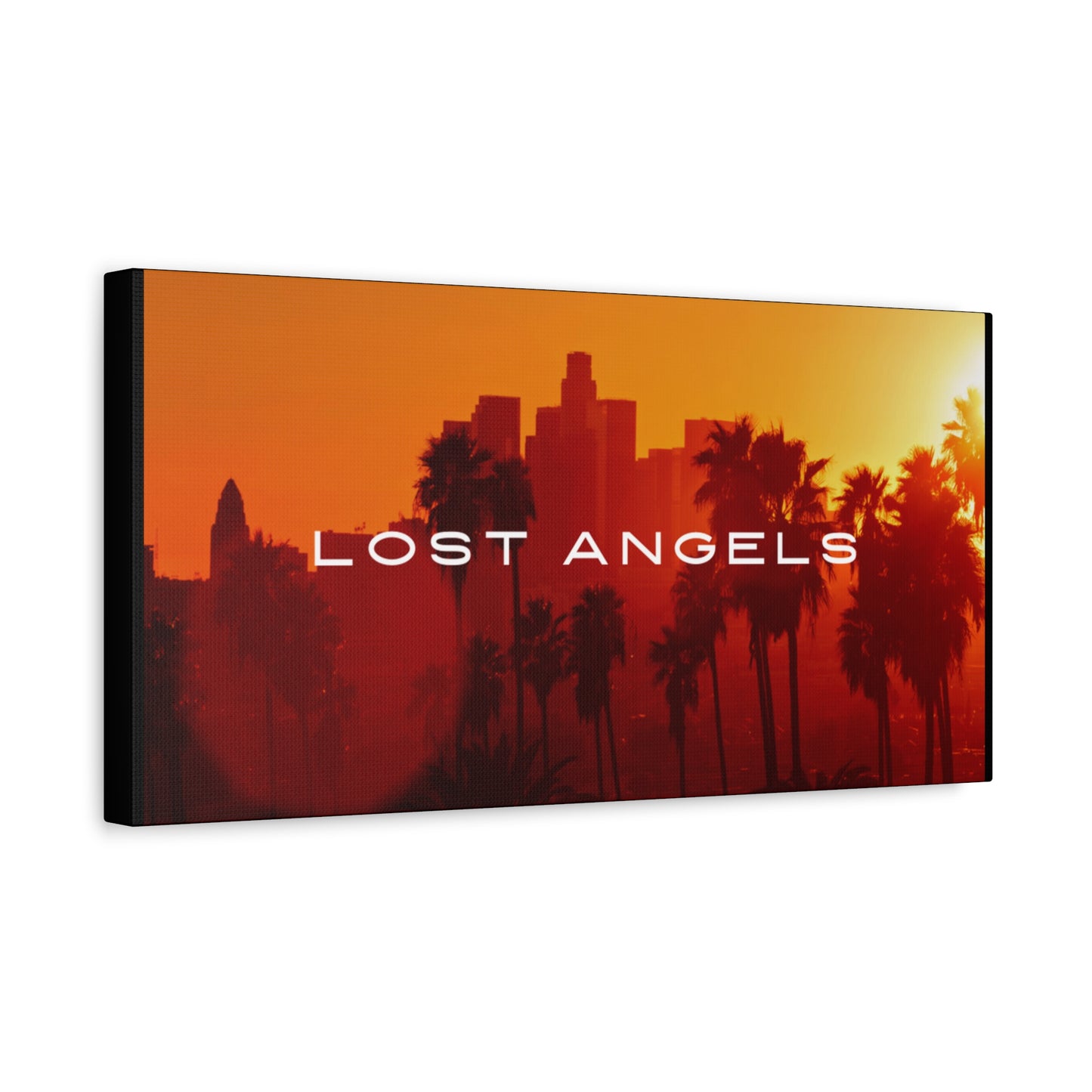 Lost Angels Wall Art Canvas | Sunset Cityscape Print, Home Decor, Gift for Art Lovers, Modern Living Room, California Vibe