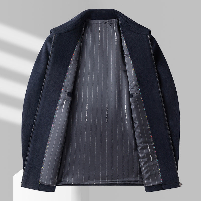 Wool Overcoat Lapel Short Jacket Coat