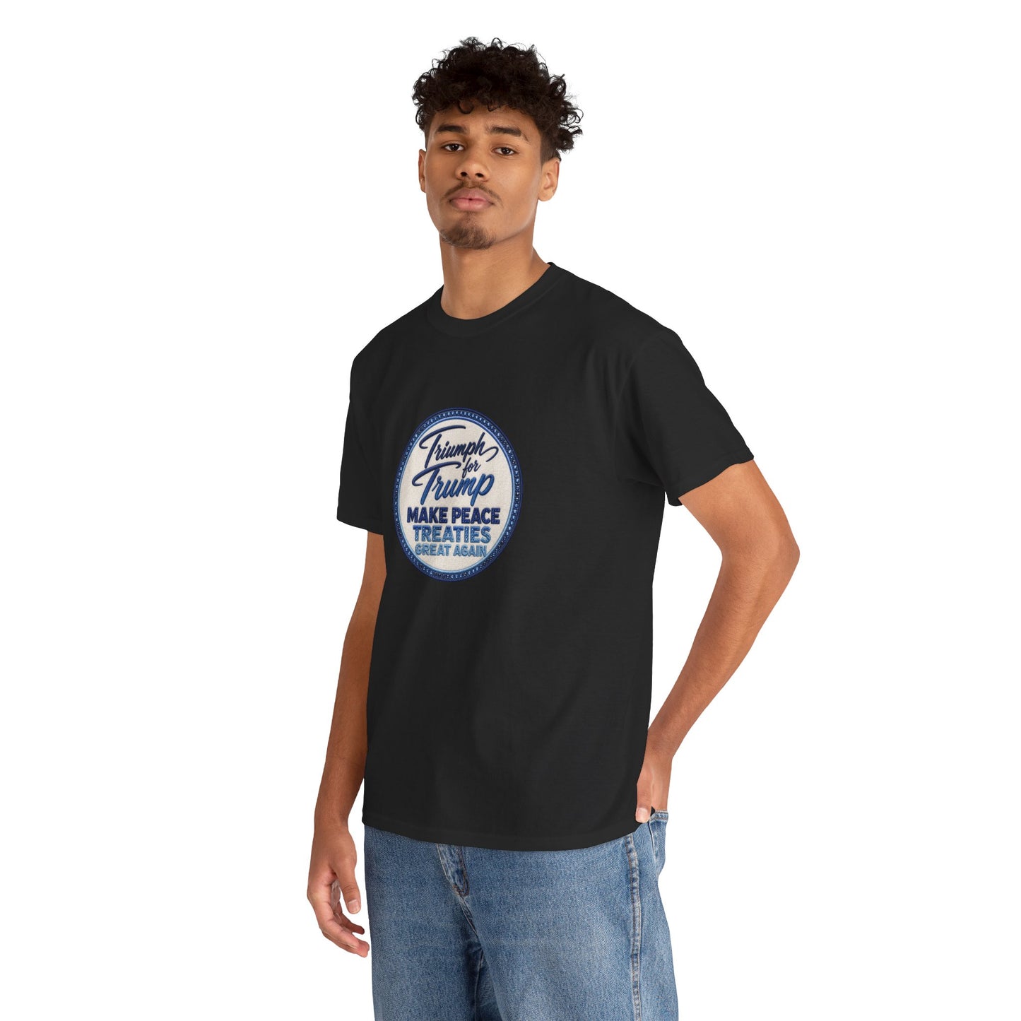 "Make Peace Treaties Great Again" Embroidery Badge Pattern T-Shirt - MADE TO ORDER ✨ CUSTOMIZABLE WITHIN REASON