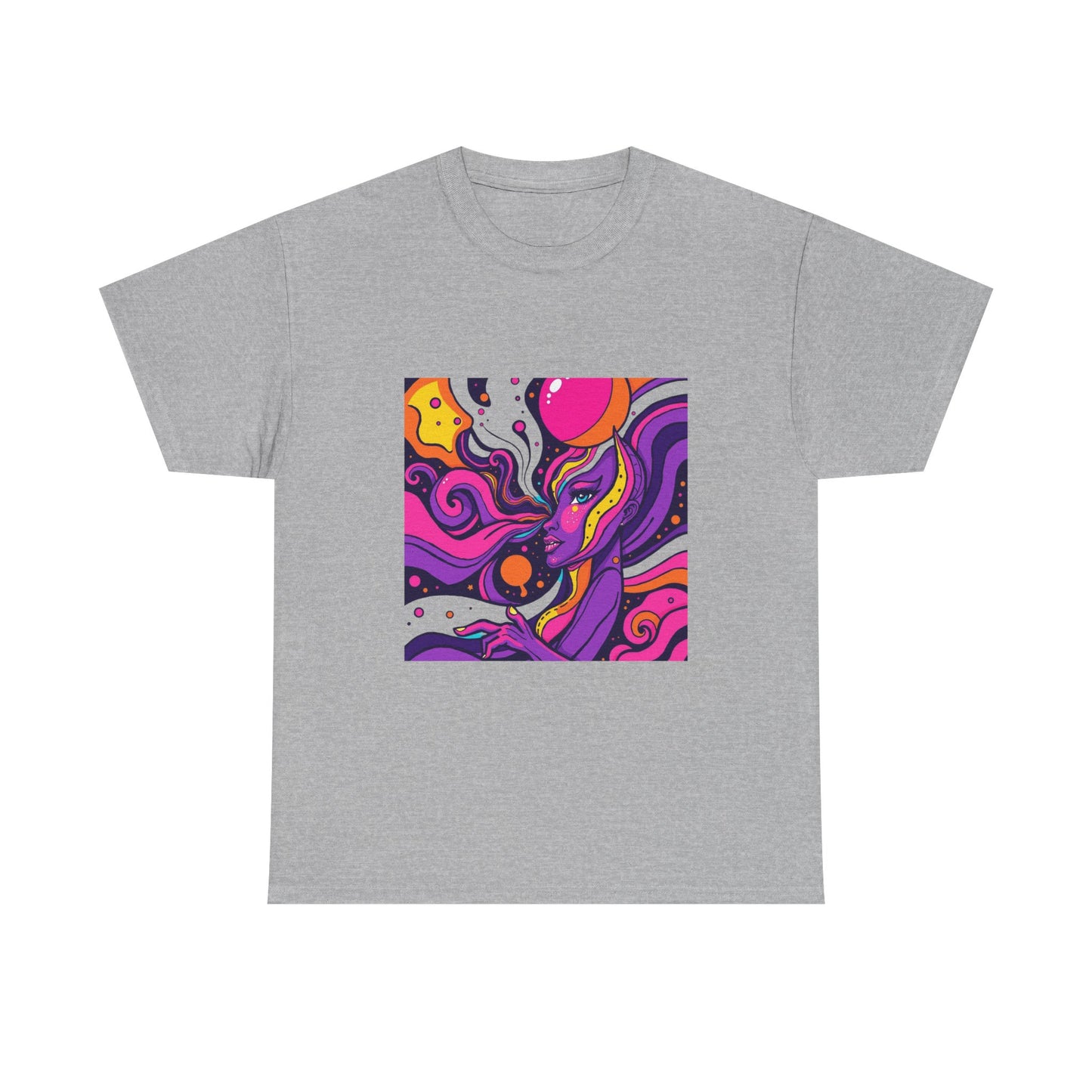 Vibrant Psychedelic Art Tee, Bohemian Graphic T-Shirt, Unisex Cotton Tee, Fashionable Casual Wear, Perfect Gift for Art Lovers