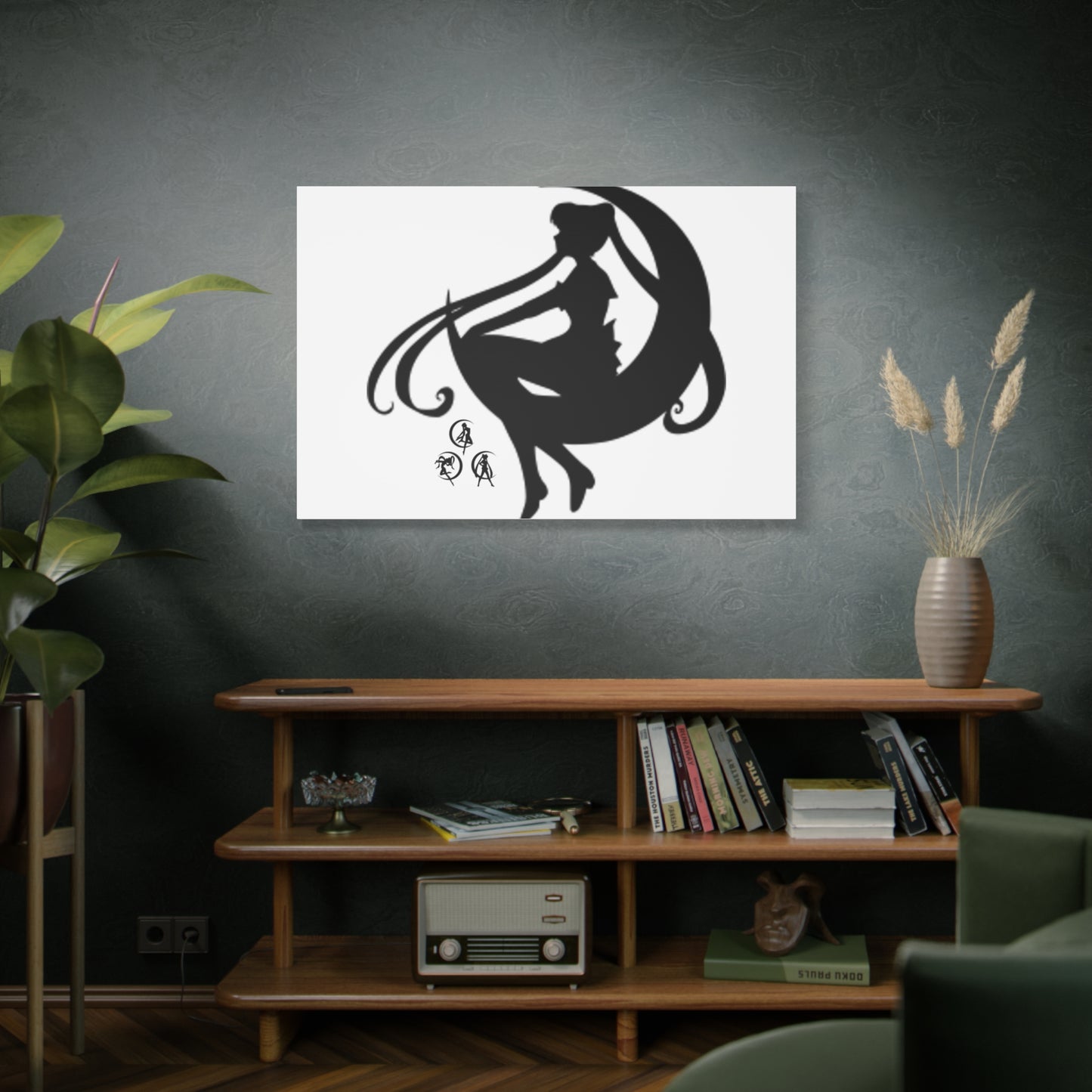 Moonlit Goddess Canvas Art, Modern Wall Decor, Fantasy Home Decor, Boho Aesthetic, Gift for Art Lovers