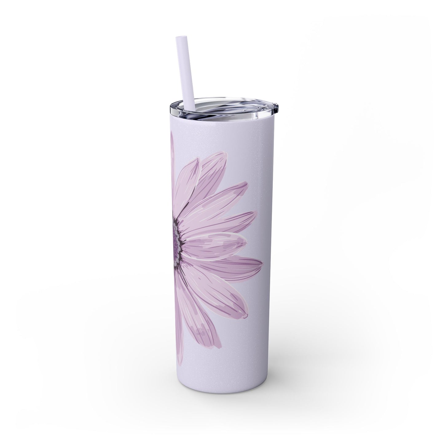 Floral Skinny Tumbler, 20oz - Stylish Drinkware for Home, Office, Gifts, Party Favors, Spring Decor