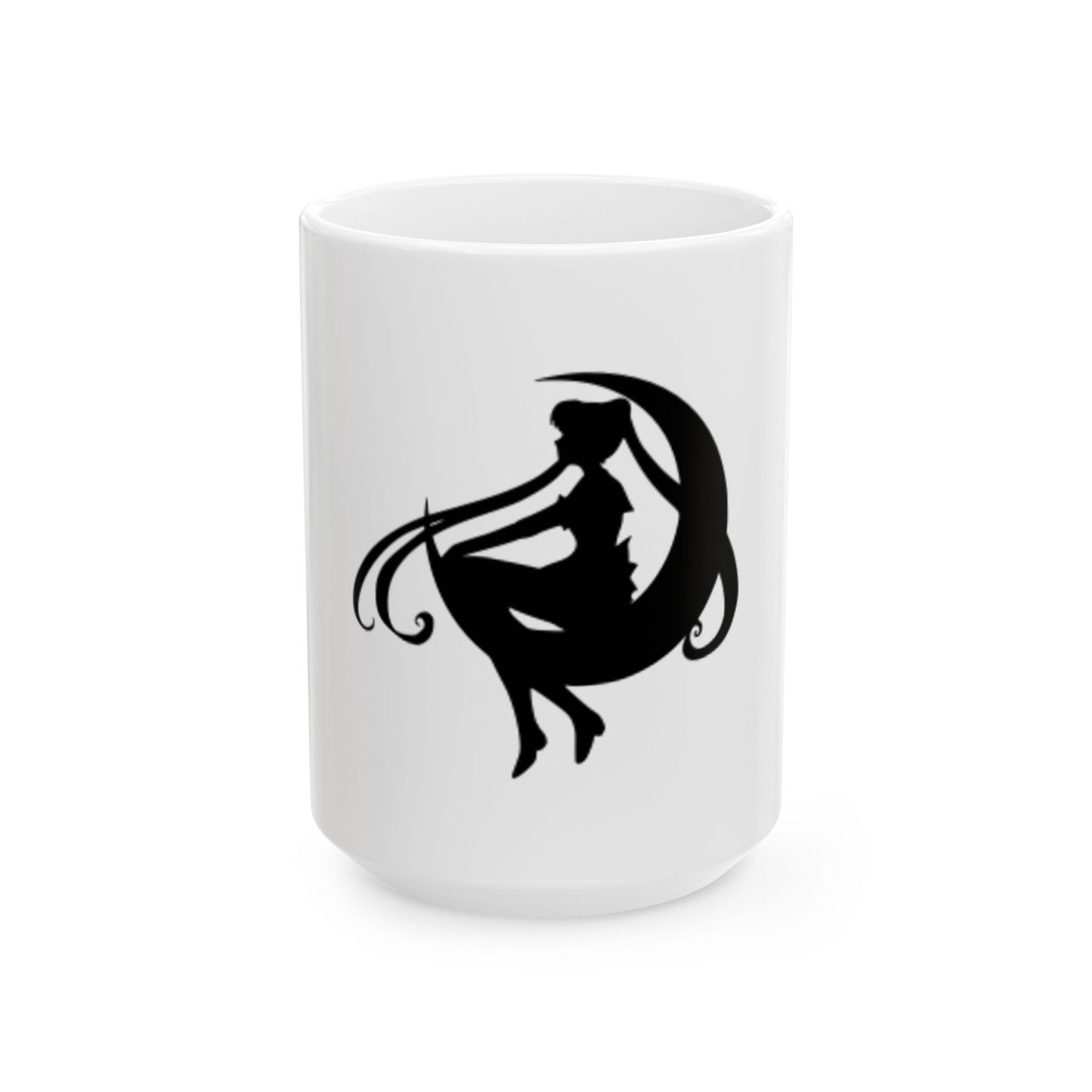 Elegant Fairy Silhouette Ceramic Mug | Enchanting Anime Coffee Cup, Magical Gift, Fantasy Lover, Home Decor, Birthday Present