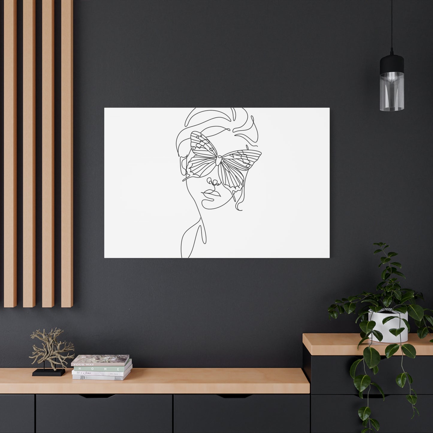 Minimalist Butterfly Canvas Art, Modern Home Decor, Gift for Nature Lovers, Wall Art for Women, Inspirational Wall Art