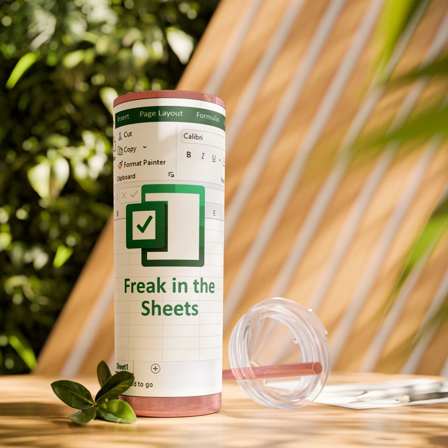 Freak in the Sheets Spreadsheet Themed Tumbler, 20oz Gift for Students, Accountants, Office Humor, Funny Drinkware