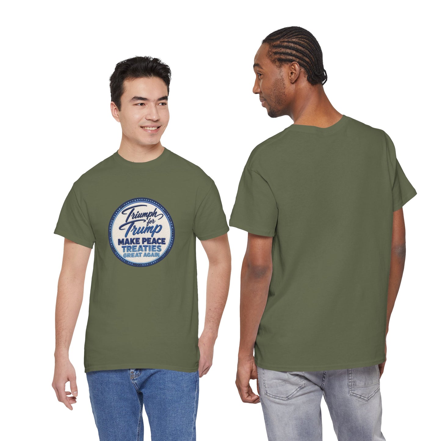 "Make Peace Treaties Great Again" Embroidery Badge Pattern T-Shirt - MADE TO ORDER ✨ CUSTOMIZABLE WITHIN REASON
