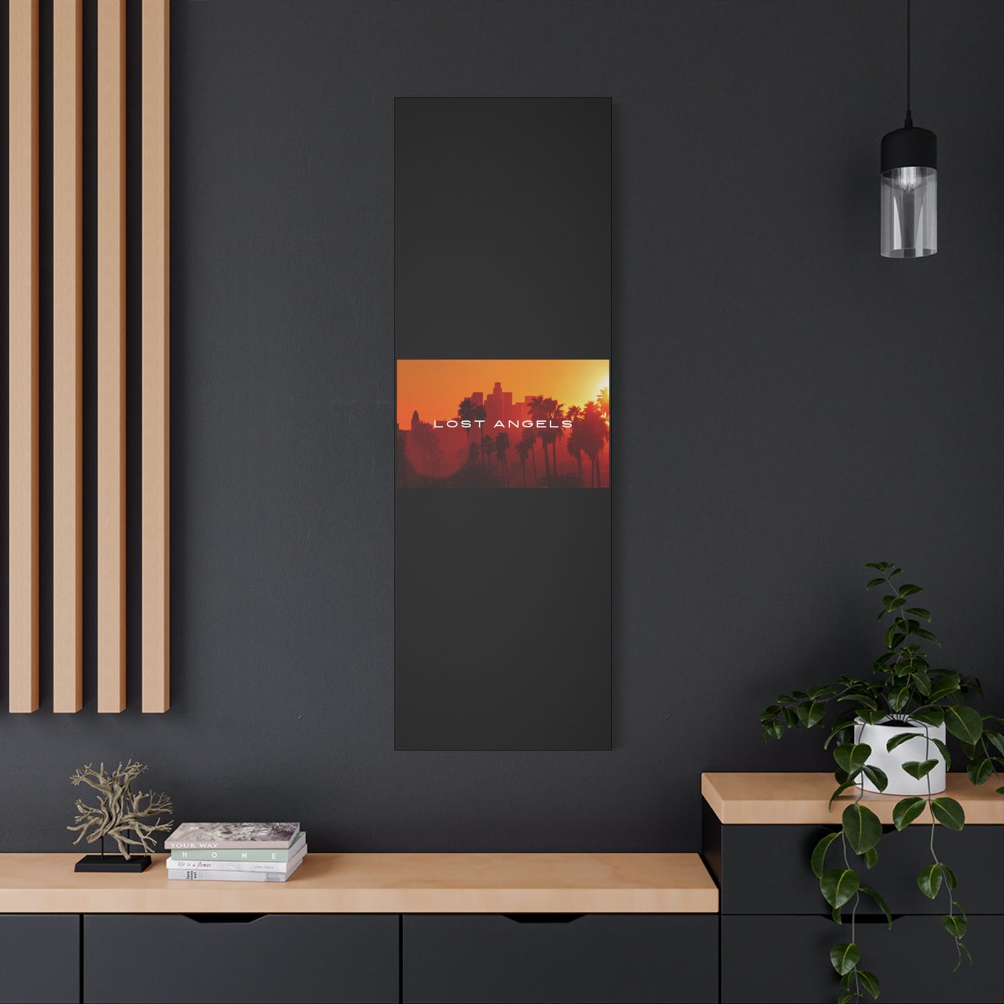 Lost Angels Wall Art Canvas | Sunset Cityscape Print, Home Decor, Gift for Art Lovers, Modern Living Room, California Vibe