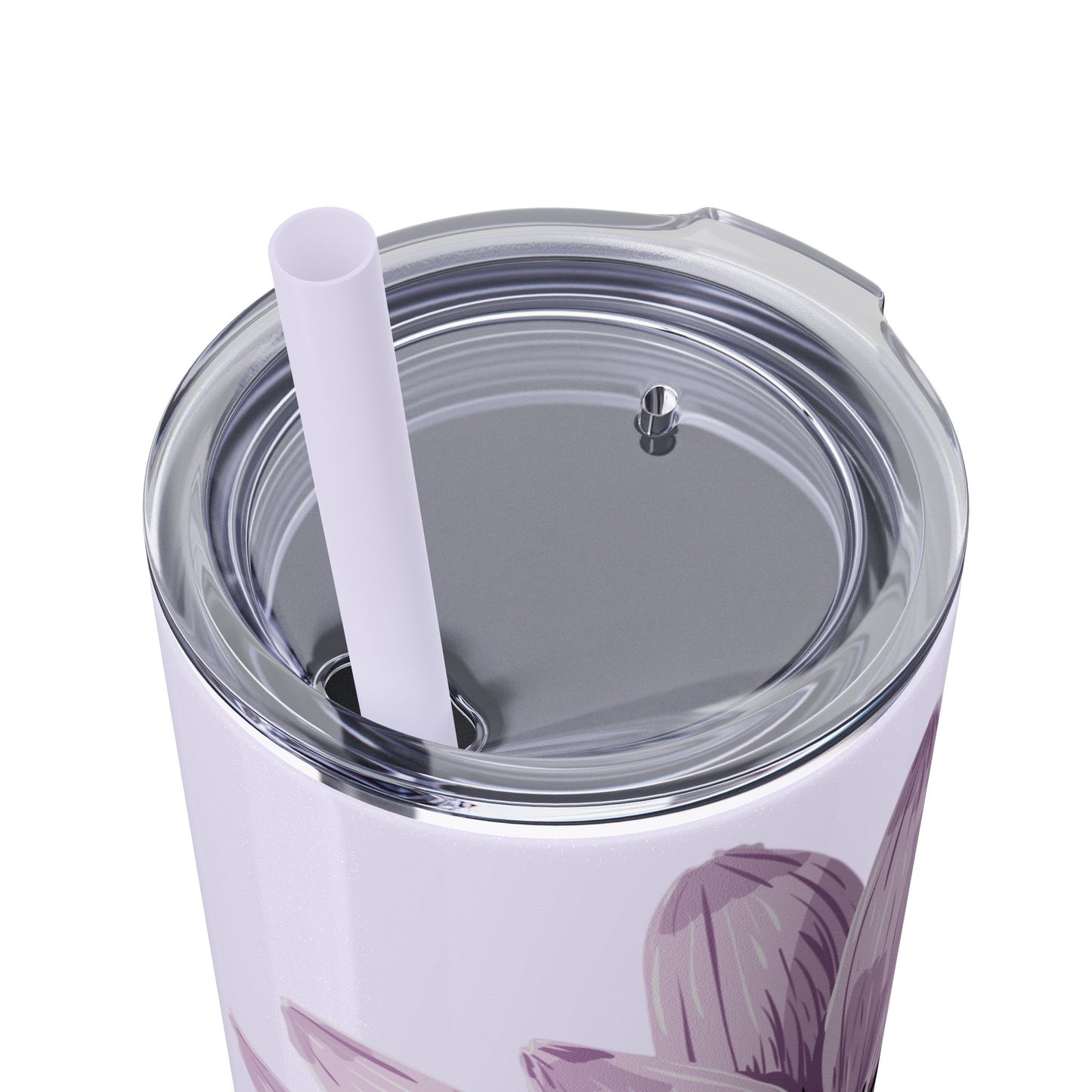 Floral Skinny Tumbler, 20oz - Stylish Drinkware for Home, Office, Gifts, Party Favors, Spring Decor