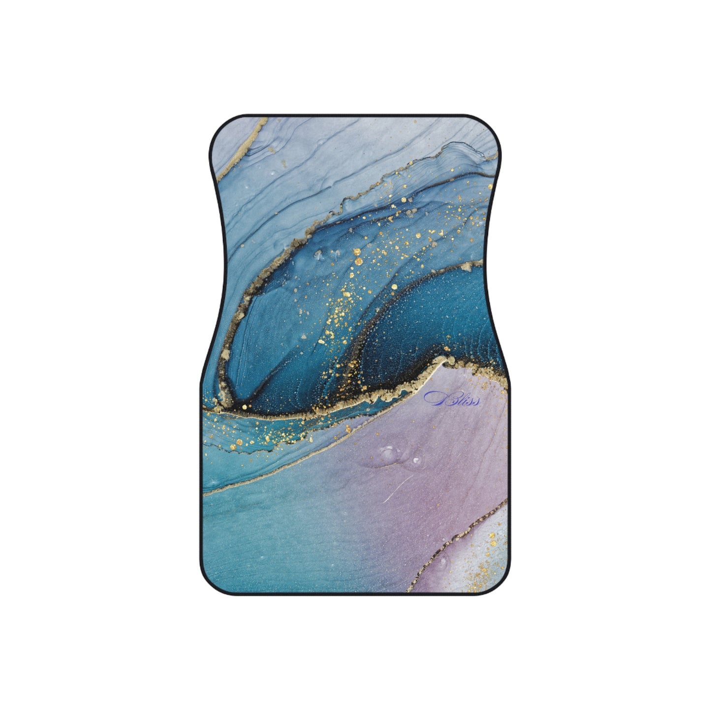 Elegant Blue Marble Car Mats, Luxe Vehicle Accessories, Custom Auto Mats, Stylish Car Interior Decor, Ocean-Inspired Floor Mats