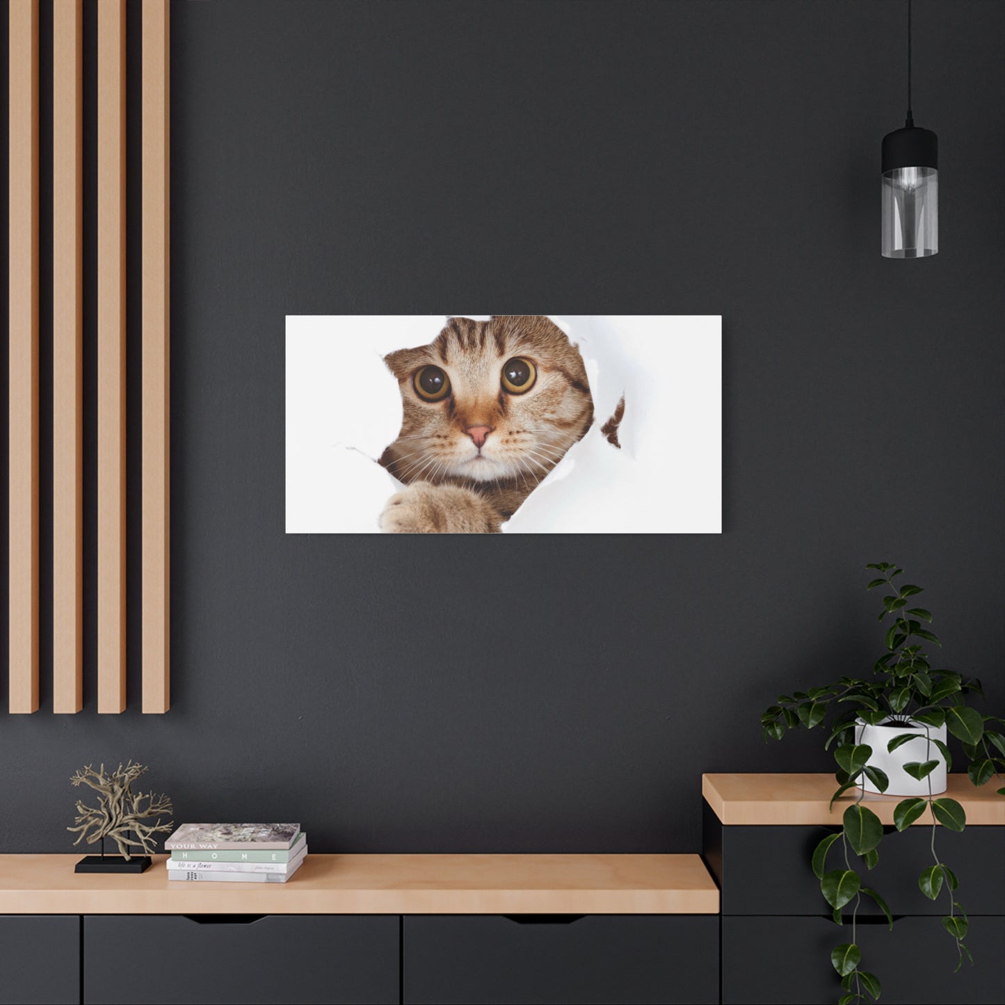 Whimsical Cat Canvas Art, Playful Decor for Cat Lovers, Home Wall Art, Pet-Themed Gift, Cute Cat Wall Art, Cat Lover's Decoration