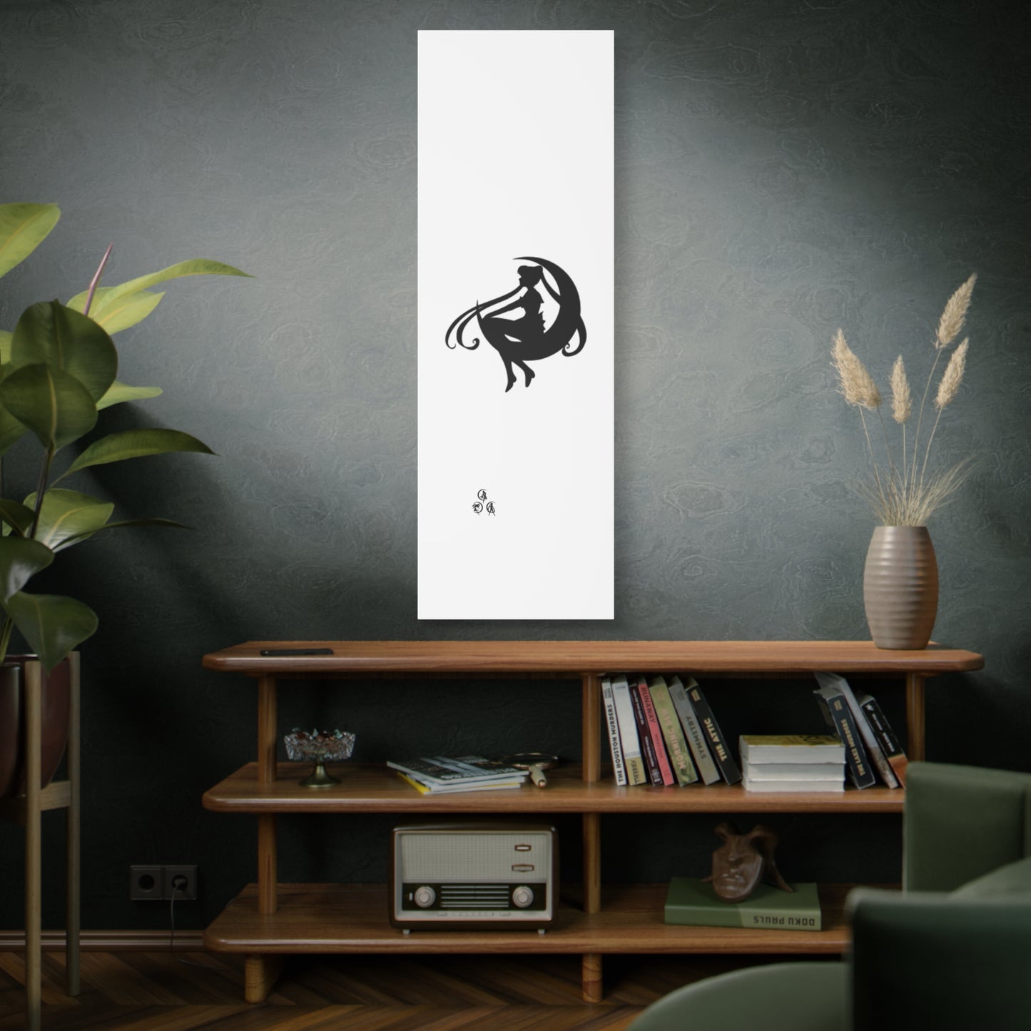 Moonlit Goddess Canvas Art, Modern Wall Decor, Fantasy Home Decor, Boho Aesthetic, Gift for Art Lovers