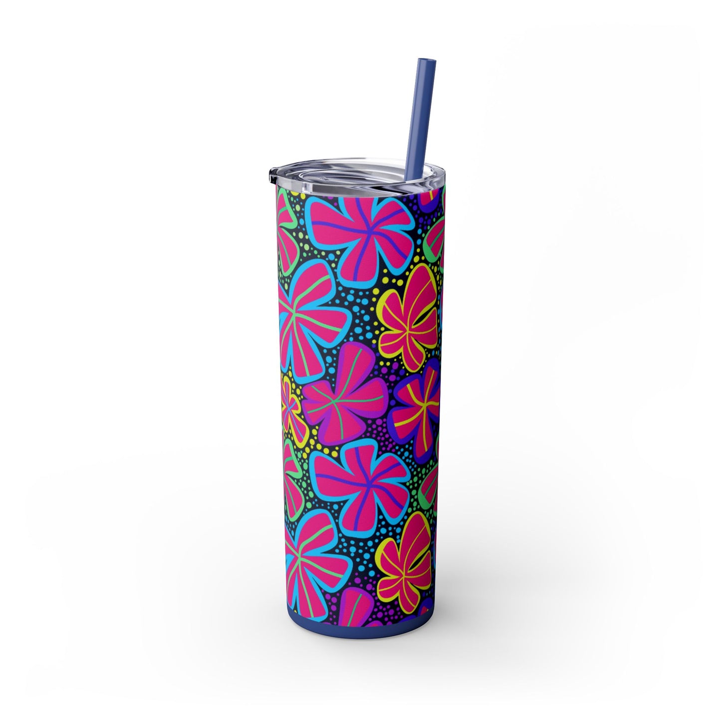 Vibrant Floral Skinny Tumbler, 20oz | Reusable Drink Cup for Home, Office, Road Trips | Fun Gift for Spring, Summer, Birthdays, Garden [...]