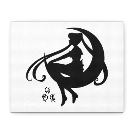 Moonlit Goddess Canvas Art, Modern Wall Decor, Fantasy Home Decor, Boho Aesthetic, Gift for Art Lovers