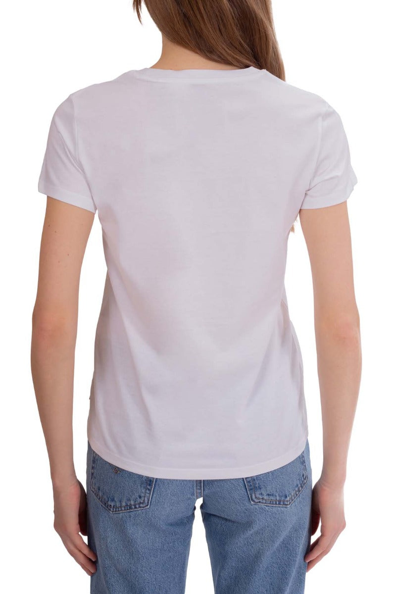 LEVI'S Women - White cotton Batwing logo T-Shirt-14