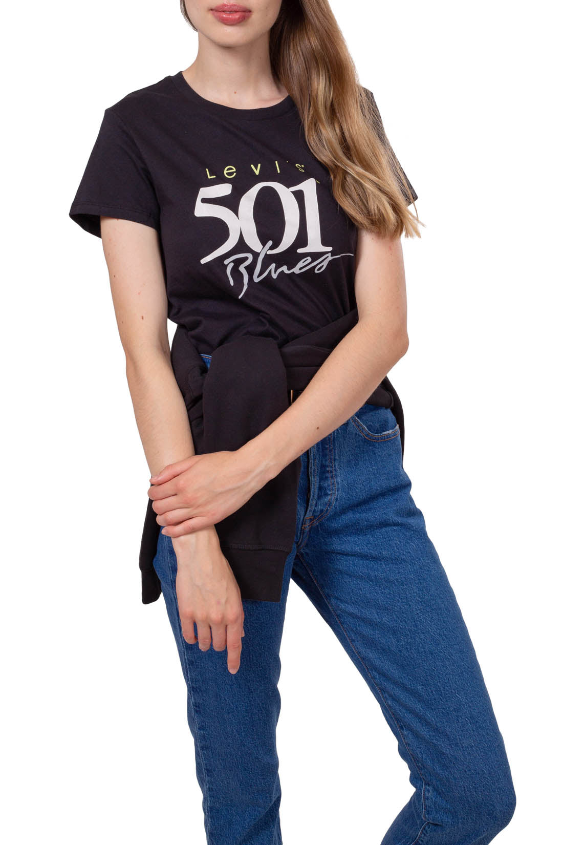 LEVI'S - Women's regular T-shirt with Levi's 501 logo  - Size-3