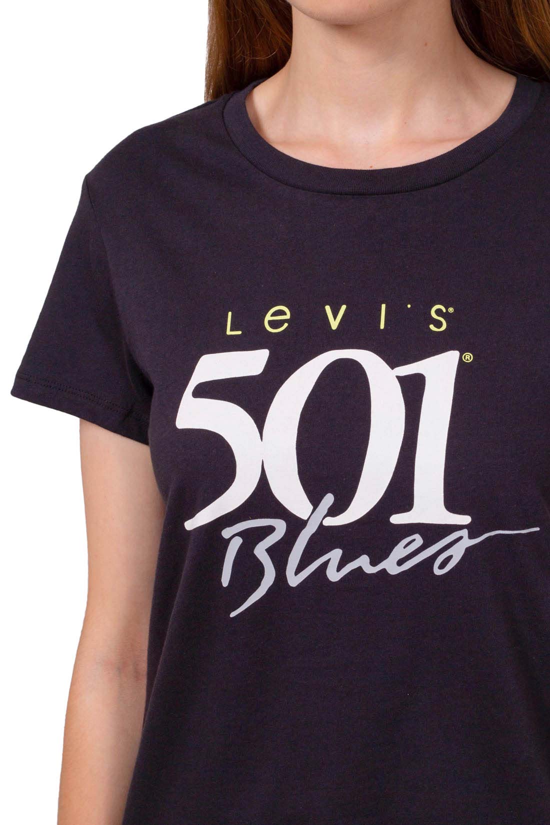LEVI'S - Women's regular T-shirt with Levi's 501 logo  - Size-8