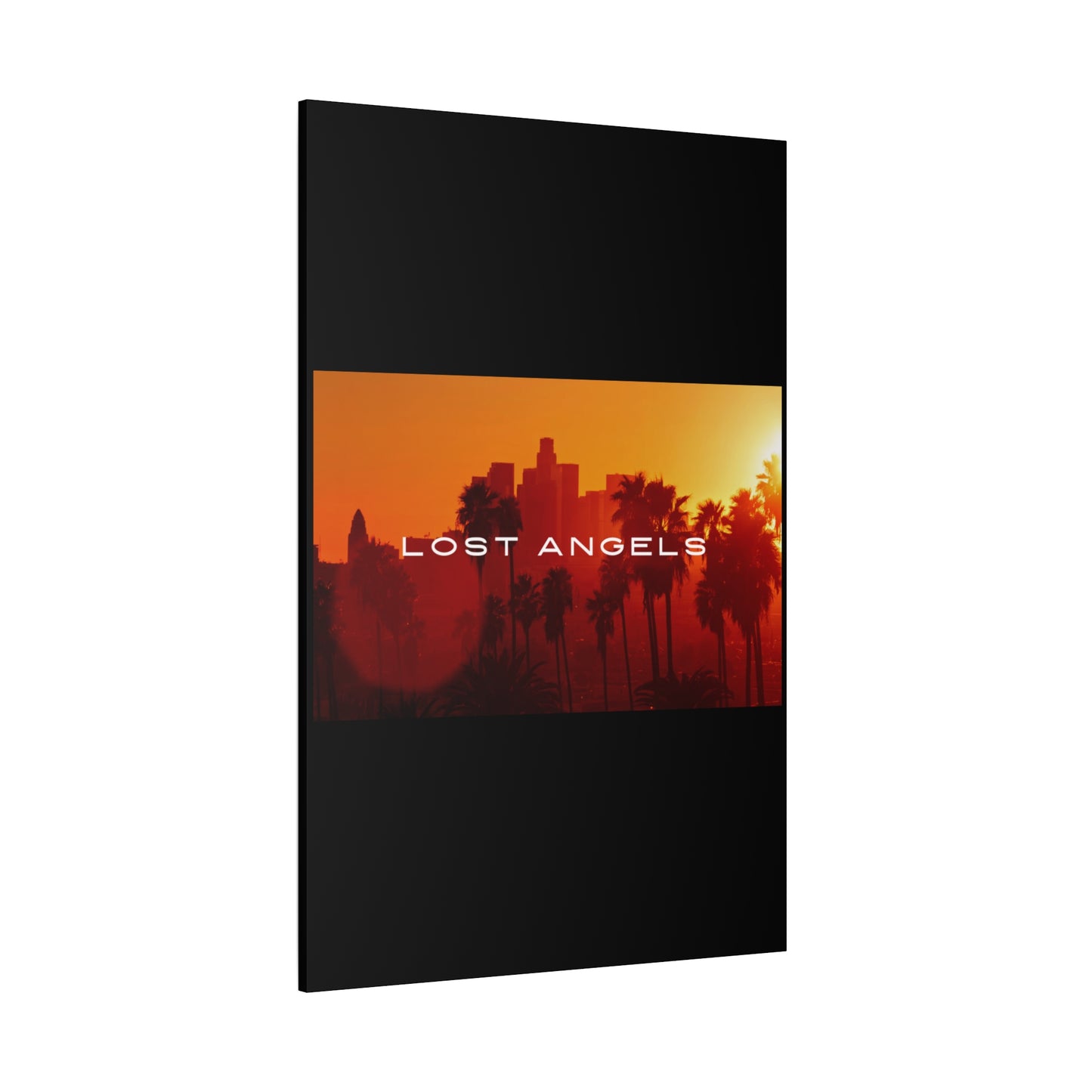 Lost Angels Wall Art Canvas | Sunset Cityscape Print, Home Decor, Gift for Art Lovers, Modern Living Room, California Vibe