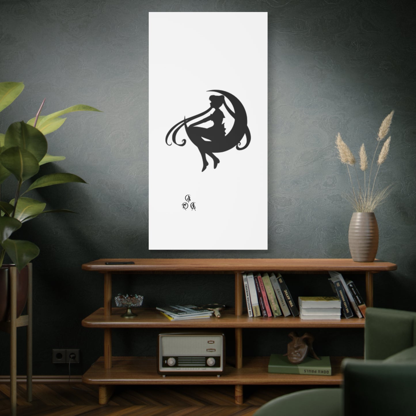 Moonlit Goddess Canvas Art, Modern Wall Decor, Fantasy Home Decor, Boho Aesthetic, Gift for Art Lovers