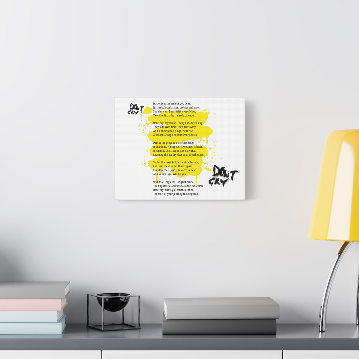 Inspirational Canvas Wall Art, Motivational Decor, Positive Quote, Home Office Wall Hanging, Unique Gift Idea, Modern Art Print