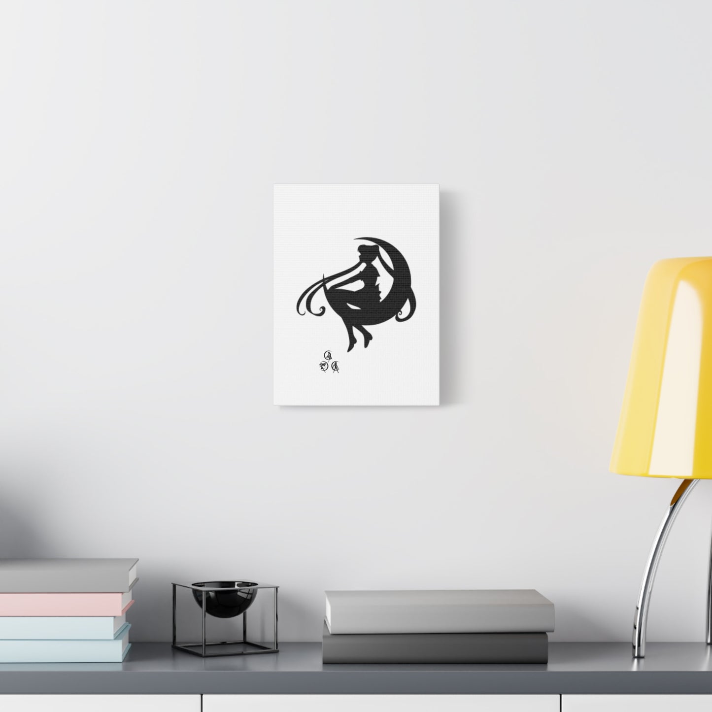 Moonlit Goddess Canvas Art, Modern Wall Decor, Fantasy Home Decor, Boho Aesthetic, Gift for Art Lovers