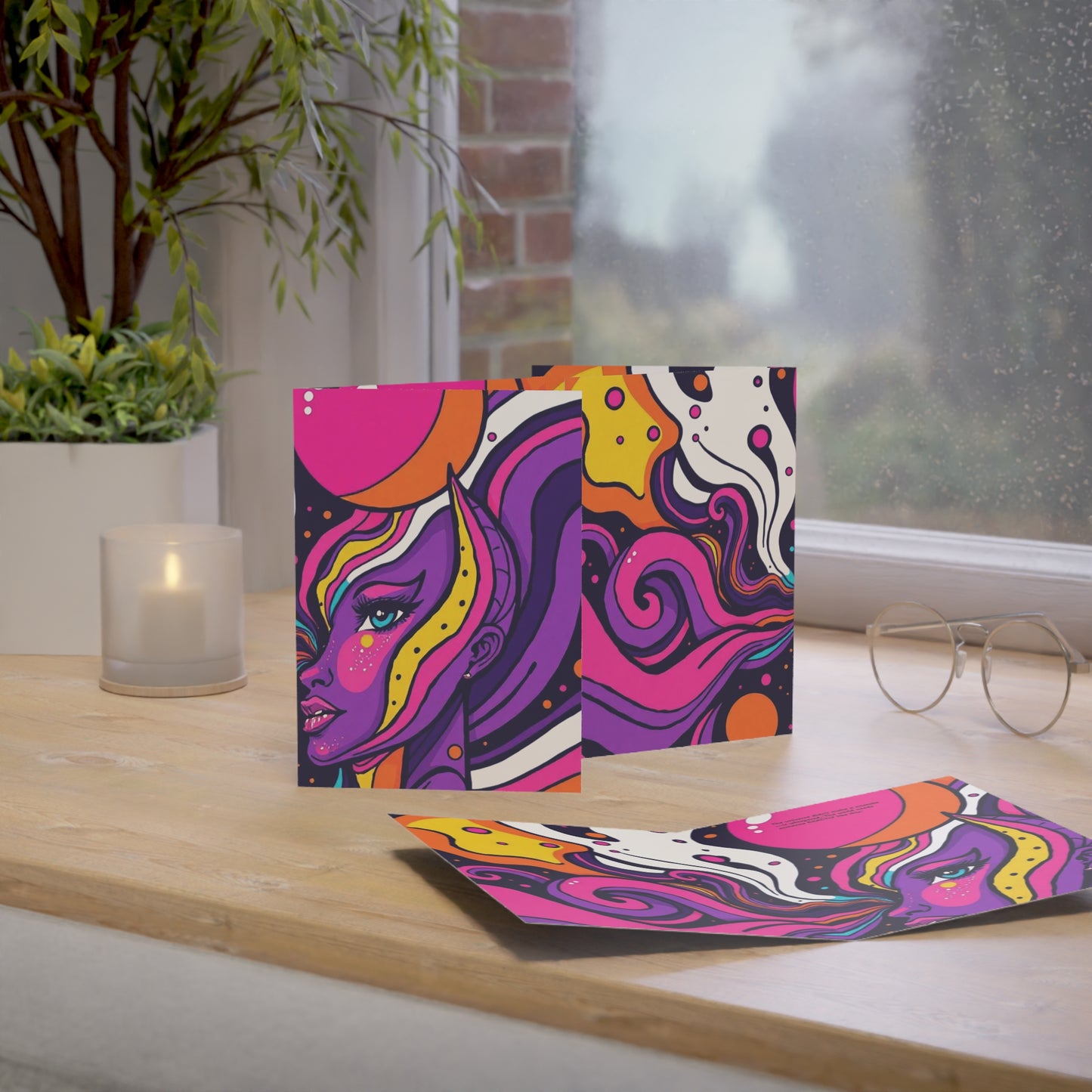 Vibrant Art Greeting Cards - Colorful Abstract Designs for Any Occasion, Art Cards, Fun Stationery, Unique Gift, Invite, Note Cards