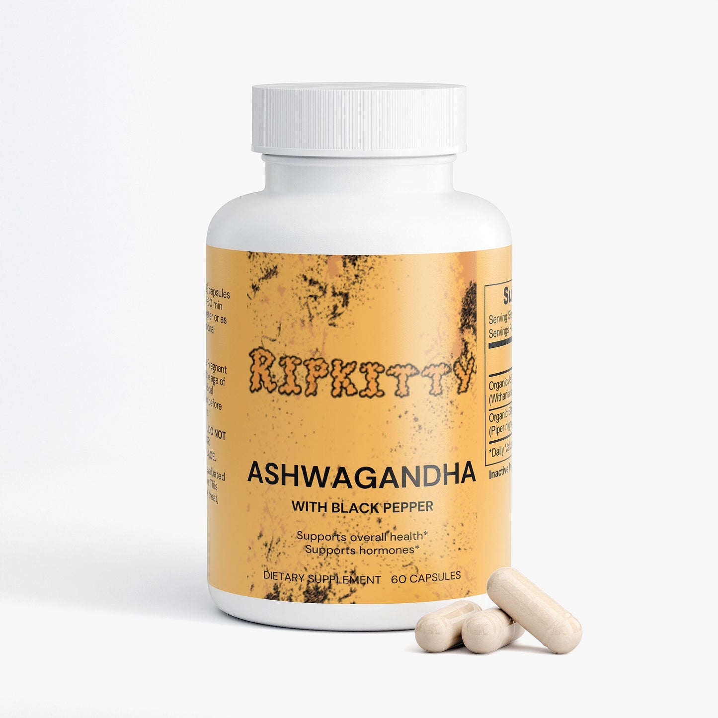 Ripkitty Ashwagandha with Black Pepper 60 Capsules-1