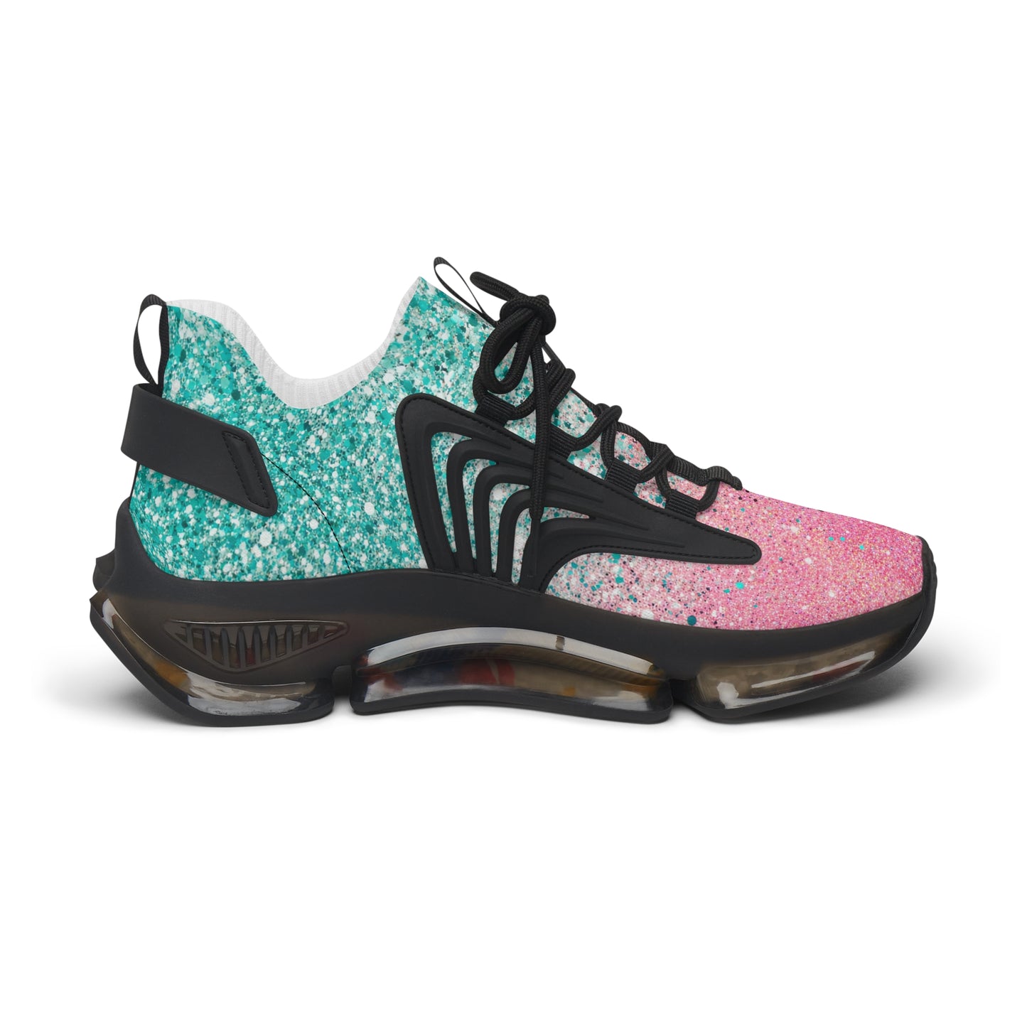 Women's Pink Speckled Mesh Sneakers — Lightweight Casual Running Shoes