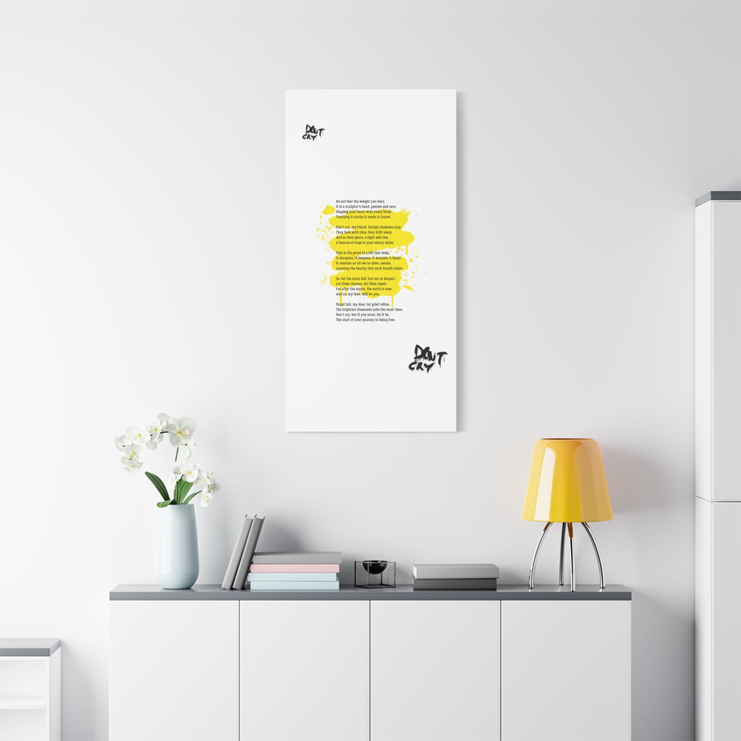Inspirational Canvas Wall Art, Motivational Decor, Positive Quote, Home Office Wall Hanging, Unique Gift Idea, Modern Art Print